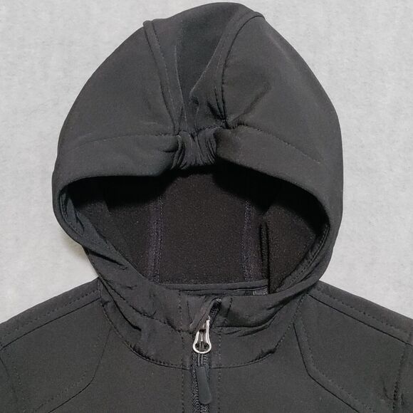 Snozu Performance Boys XS (4) Full Zip Hooded Jacket Black Adjustable Cuffs‎ EUC - Picture 4 of 10